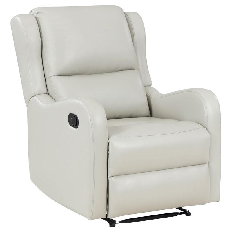 Coaster Furniture Kelsey 609373 Upholstered English Arm Recliner Chair - Ivory