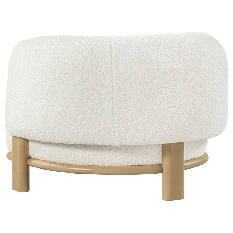 Large Picture of Coaster Furniture Lawler 903169 Upholstered Barrel Back Accent Chair - Ivory
