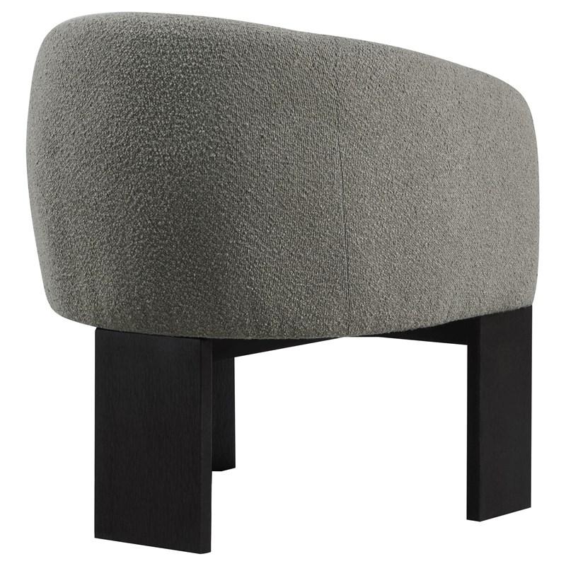 Large Picture of Coaster Furniture Valdez 903166 Boucle Upholstered Barrel Back Accent Chair - Brown