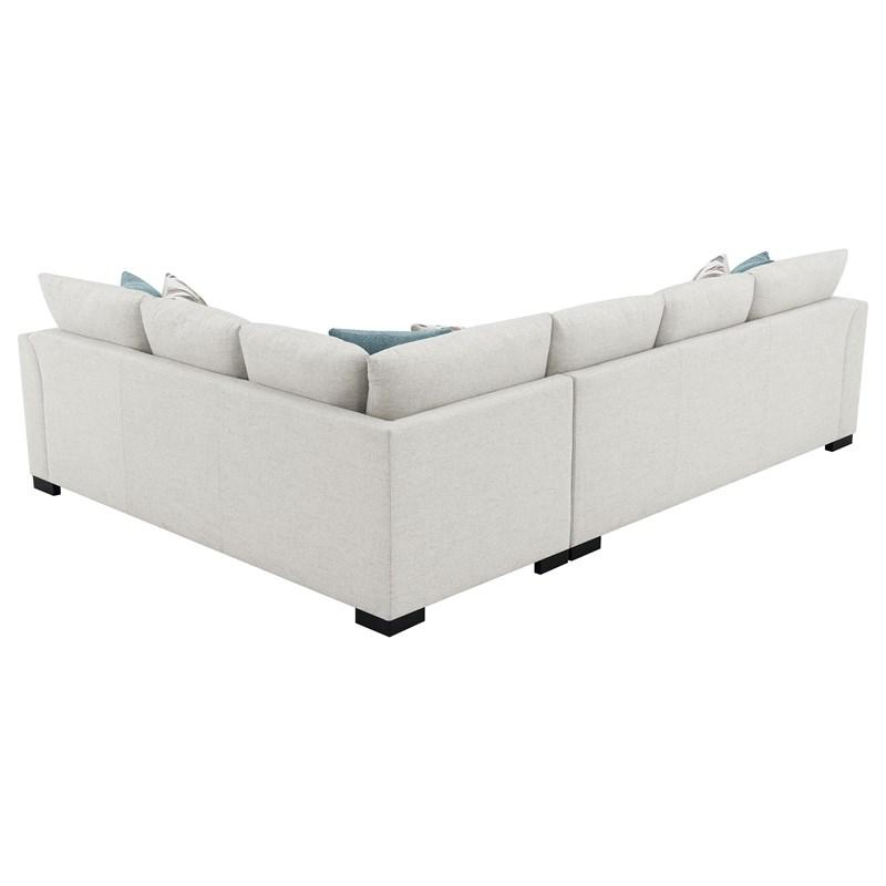 Large Picture of Coaster Furniture Ashford 500818 Chenille Upholstered Sleeper Sectional Sofa - Greige