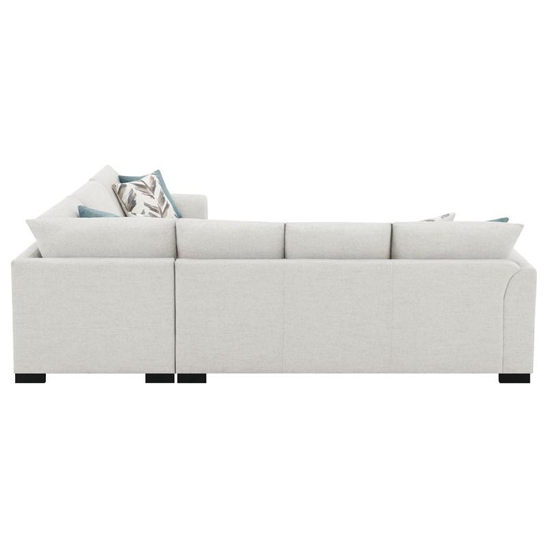 Large Picture of Coaster Furniture Ashford 500818 Chenille Upholstered Sleeper Sectional Sofa - Greige
