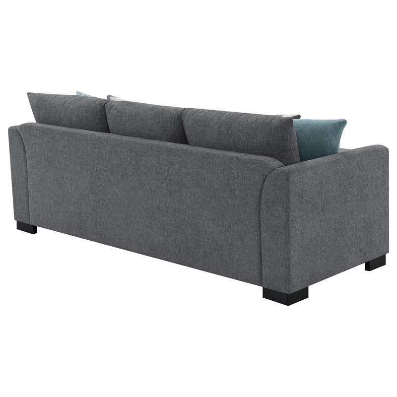 Large Picture of Coaster Furniture Storey 504779 Upholstered Sleeper Sectional Chaise Sofa - Grey