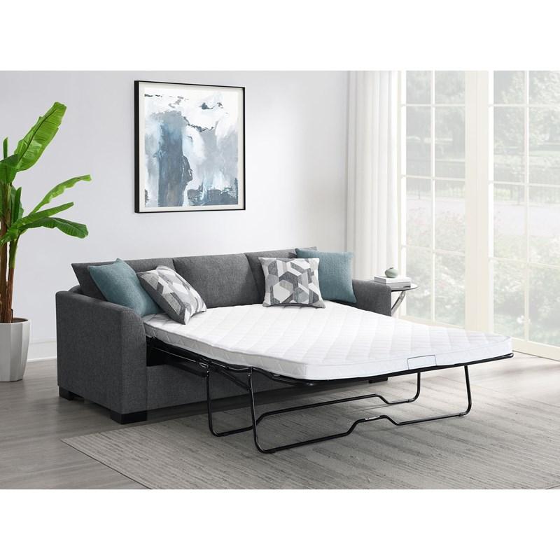 Large Picture of Coaster Furniture Storey 504779 Upholstered Sleeper Sectional Chaise Sofa - Grey