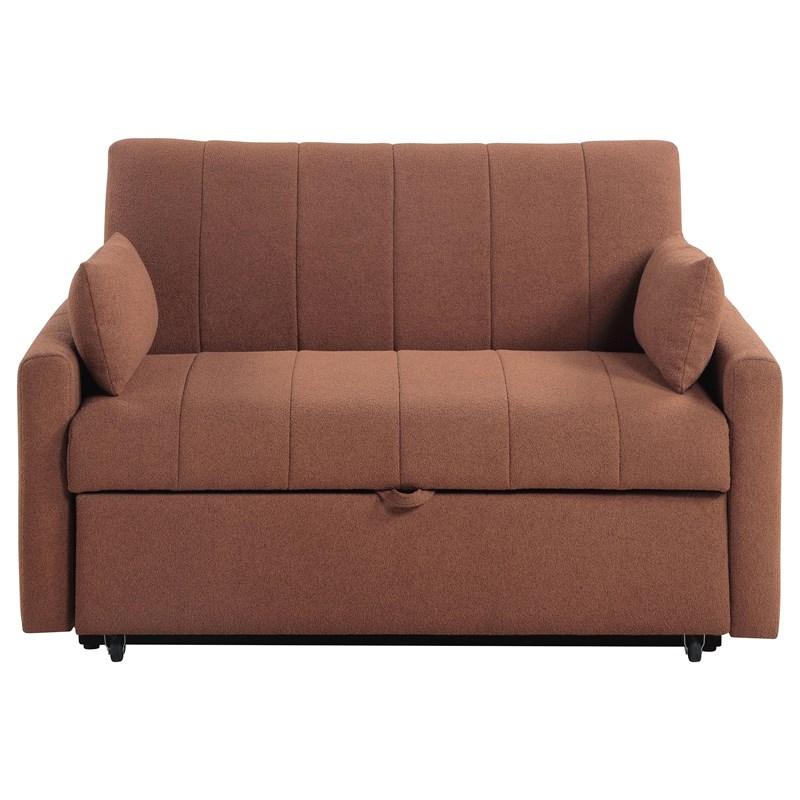 Large Picture of Coaster Furniture Portland 350145 Boucle Upholstered Sleeper Sofa Bed - Copper