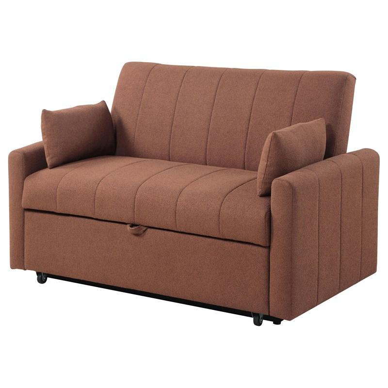 Large Picture of Coaster Furniture Portland 350145 Boucle Upholstered Sleeper Sofa Bed - Copper
