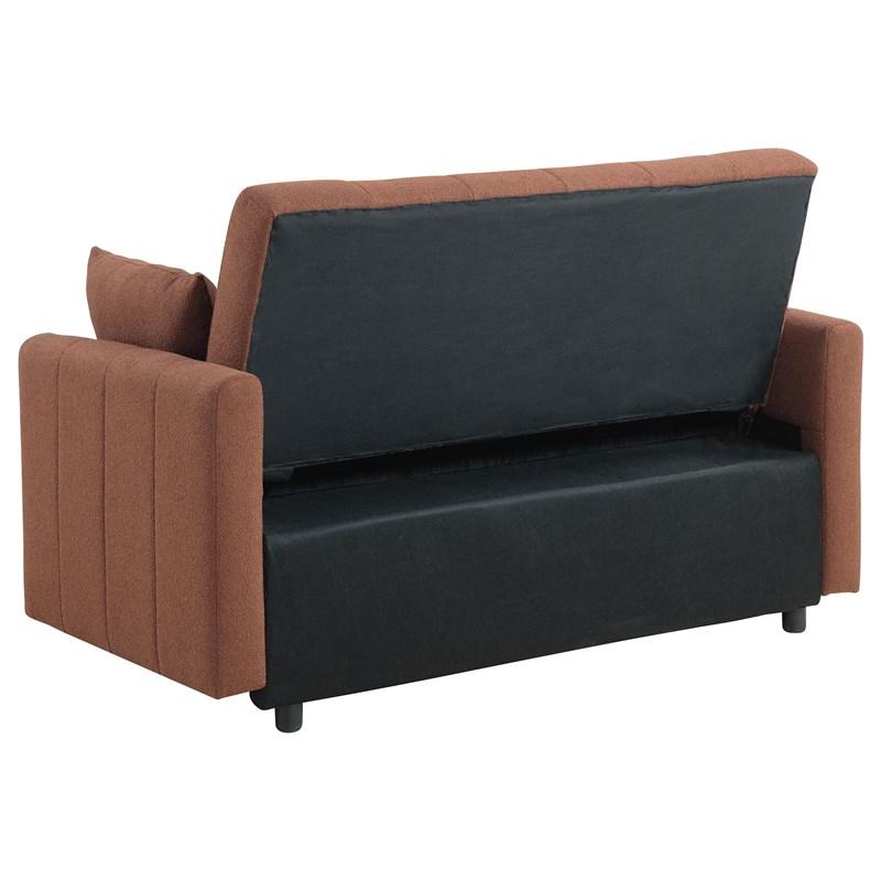 Large Picture of Coaster Furniture Portland 350145 Boucle Upholstered Sleeper Sofa Bed - Copper