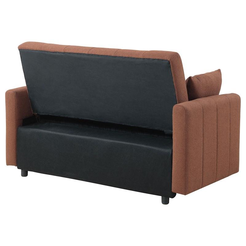 Large Picture of Coaster Furniture Portland 350145 Boucle Upholstered Sleeper Sofa Bed - Copper