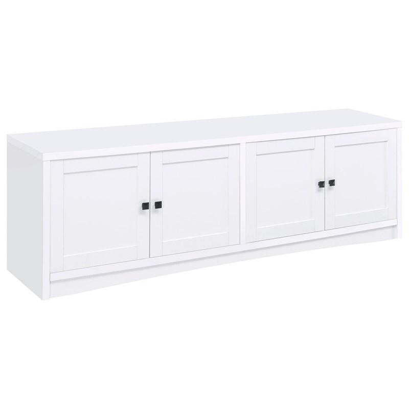 Coaster Furniture Laughlin 724113 4-door Engineered Wood 78-inch TV Stand - White