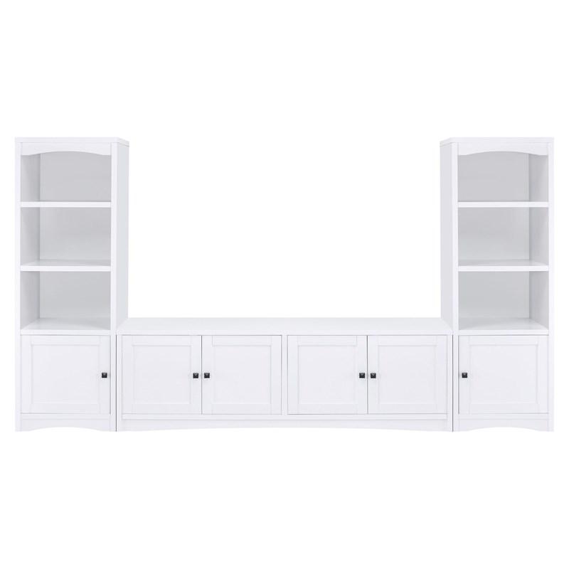 Large Picture of Coaster Furniture Laughlin 724113 4-door Engineered Wood 78-inch TV Stand - White