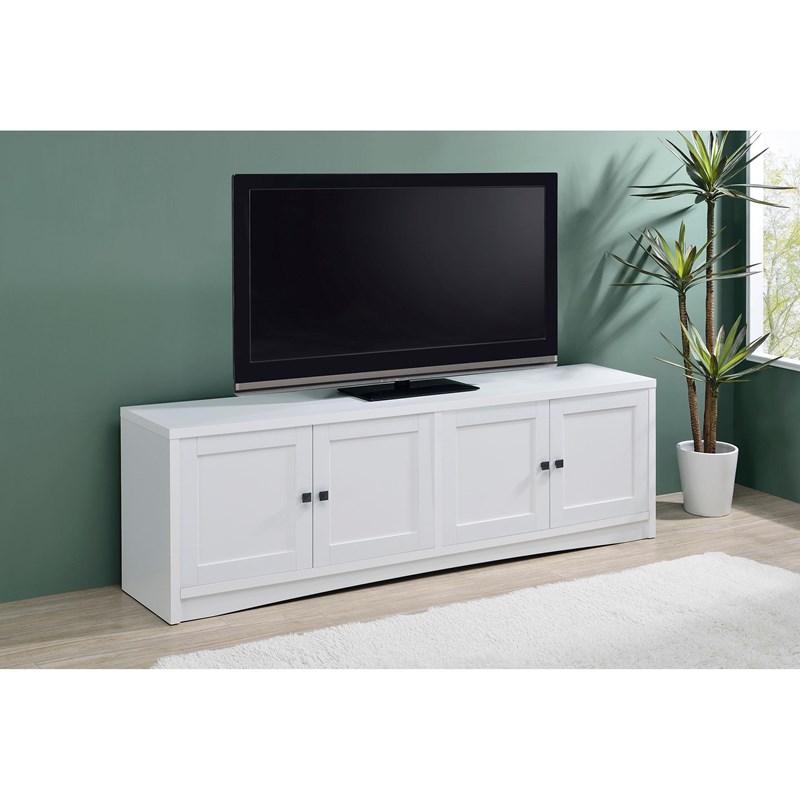 Large Picture of Coaster Furniture Laughlin 724113 4-door Engineered Wood 78-inch TV Stand - White