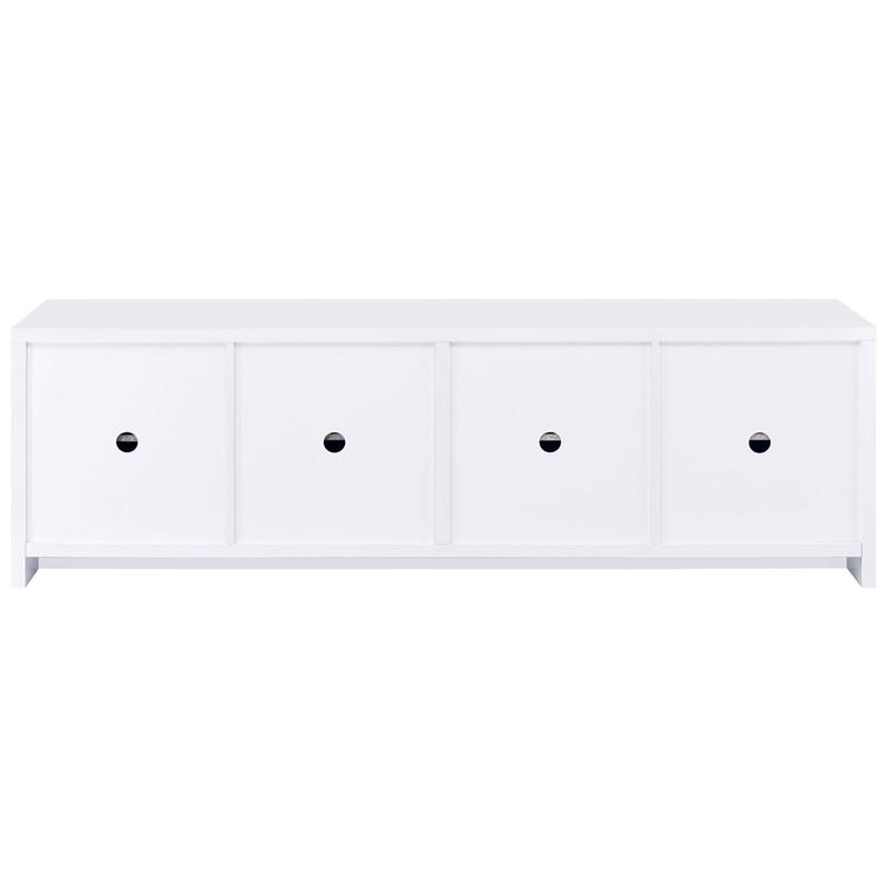 Large Picture of Coaster Furniture Laughlin 724113 4-door Engineered Wood 78-inch TV Stand - White