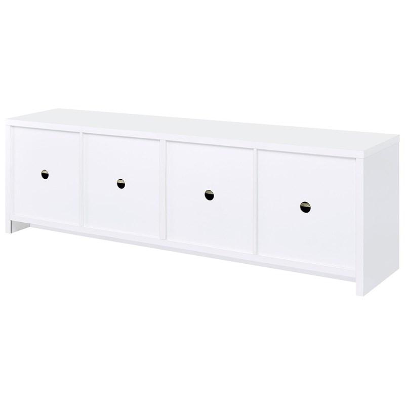 Large Picture of Coaster Furniture Laughlin 724113 4-door Engineered Wood 78-inch TV Stand - White