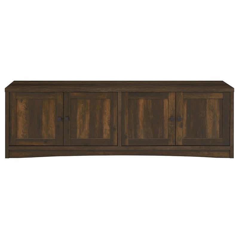 Large Picture of Coaster Furniture Laughlin 724123 4-door Engineered Wood 78-inch TV Stand - Dark Pine
