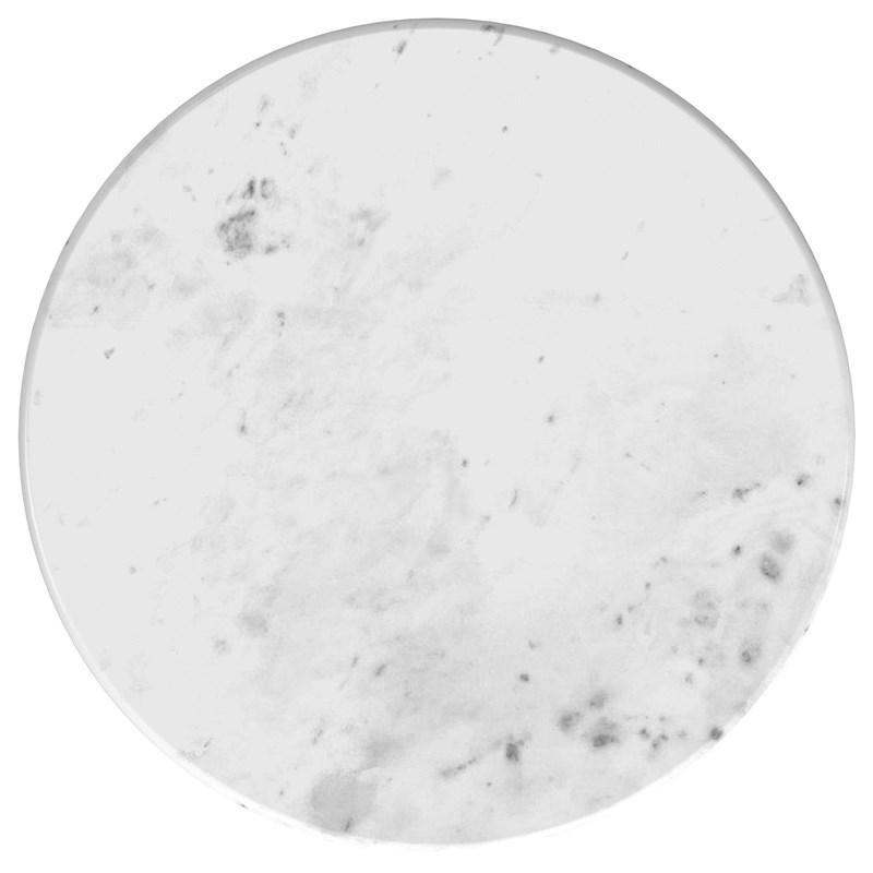 Large Picture of Coaster Furniture Baldwin 930081 Round Marble Top Side Table - White and Gold