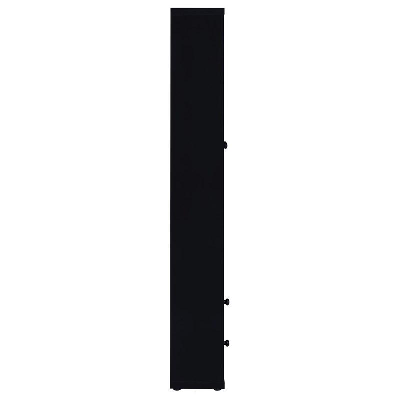 Large Picture of Coaster Furniture Hawthorne 953478 4-shelf Glass Door Cabinet with Drawers - Black