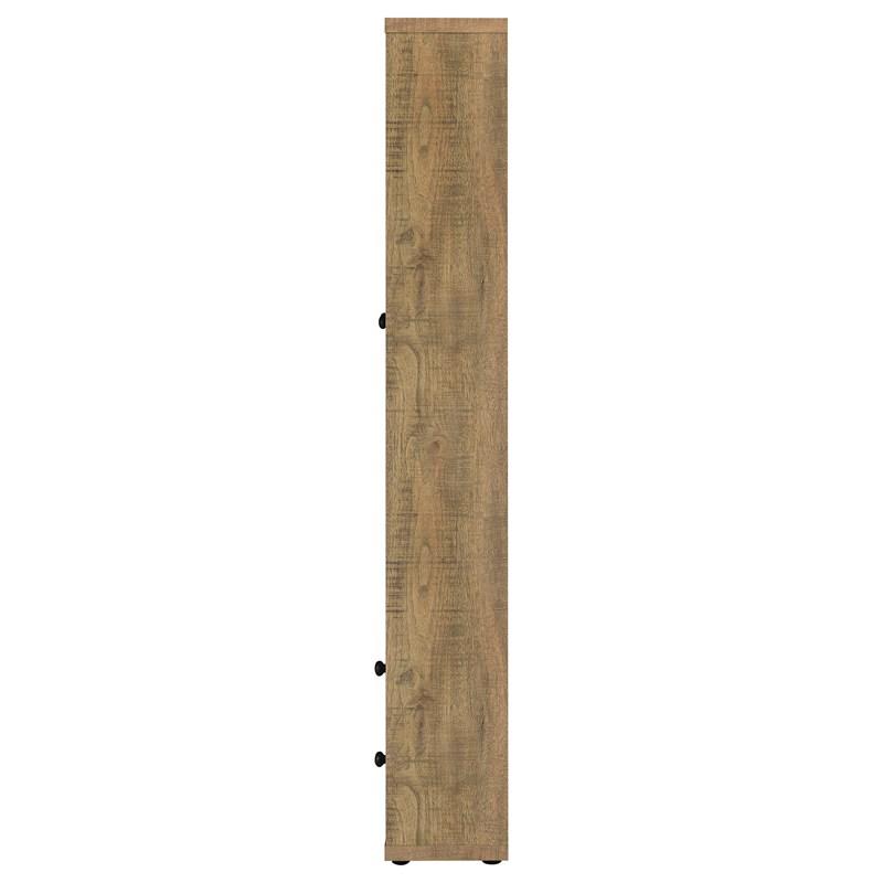 Large Picture of Coaster Furniture Hawthorne 953479 4-shelf Glass Door Tall Cabinet with Drawers - Mango