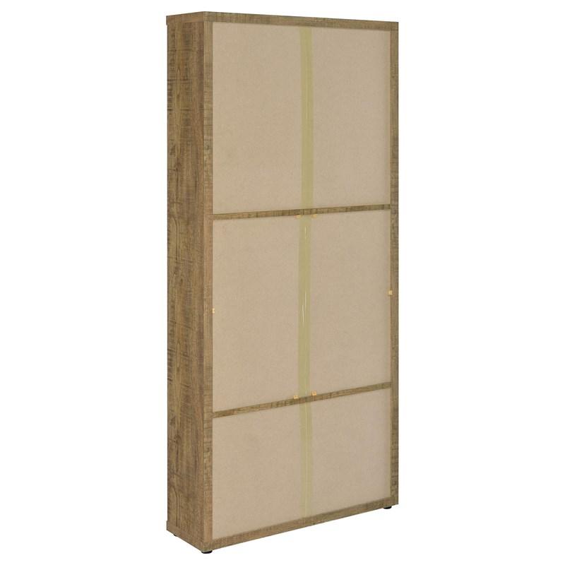 Large Picture of Coaster Furniture Hawthorne 953479 4-shelf Glass Door Tall Cabinet with Drawers - Mango