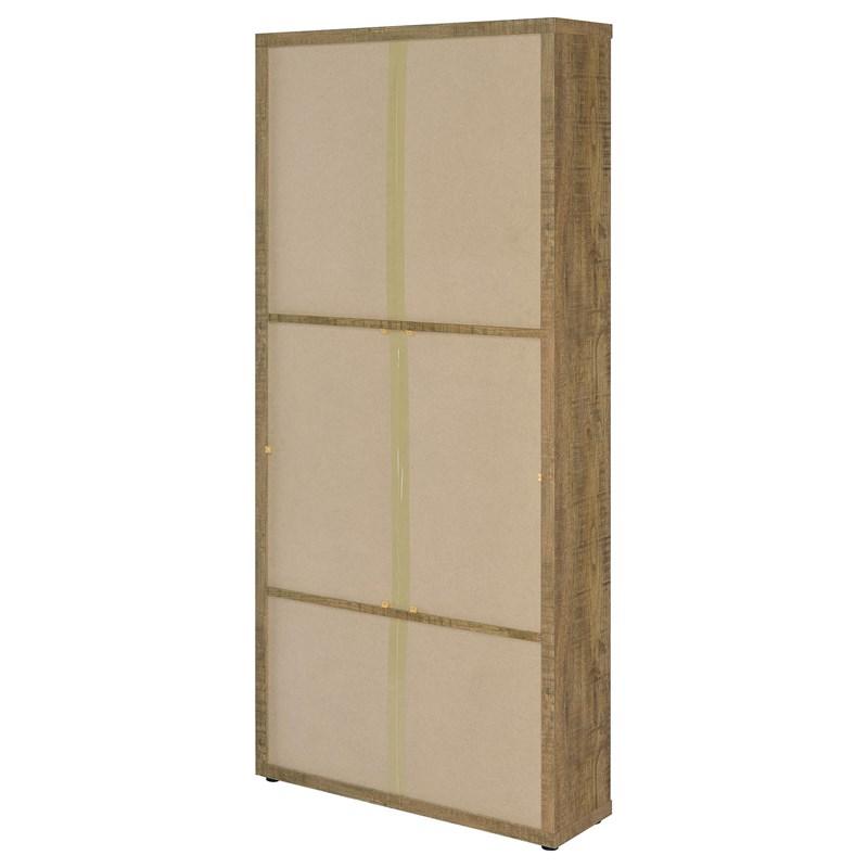 Large Picture of Coaster Furniture Hawthorne 953479 4-shelf Glass Door Tall Cabinet with Drawers - Mango