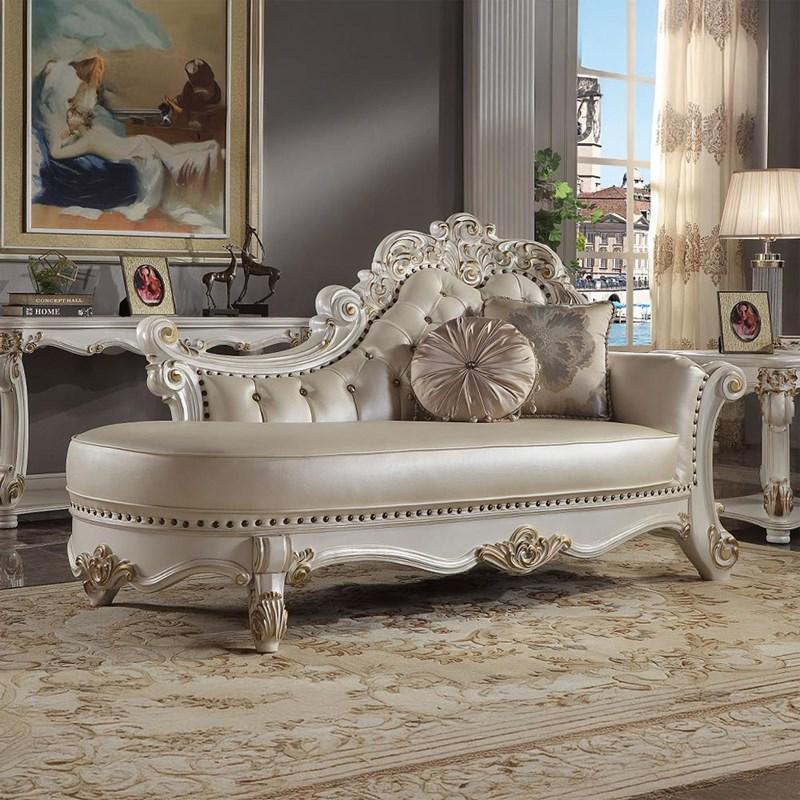 Acme Furniture Vendome BD01523 Chaise with 2 Pillows