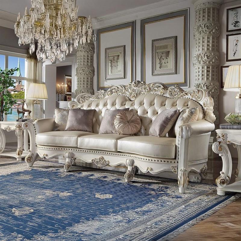 Acme Furniture Vendome LV01525 Oversized Sofa with 6 Pillows