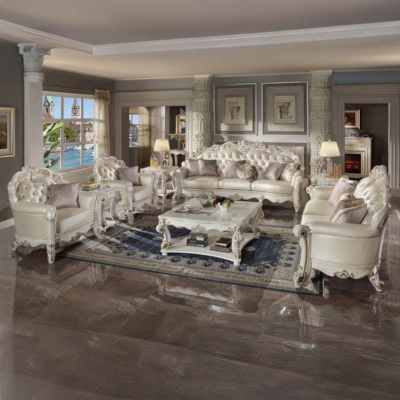 Large Picture of Acme Furniture Vendome LV01525 Oversized Sofa with 6 Pillows