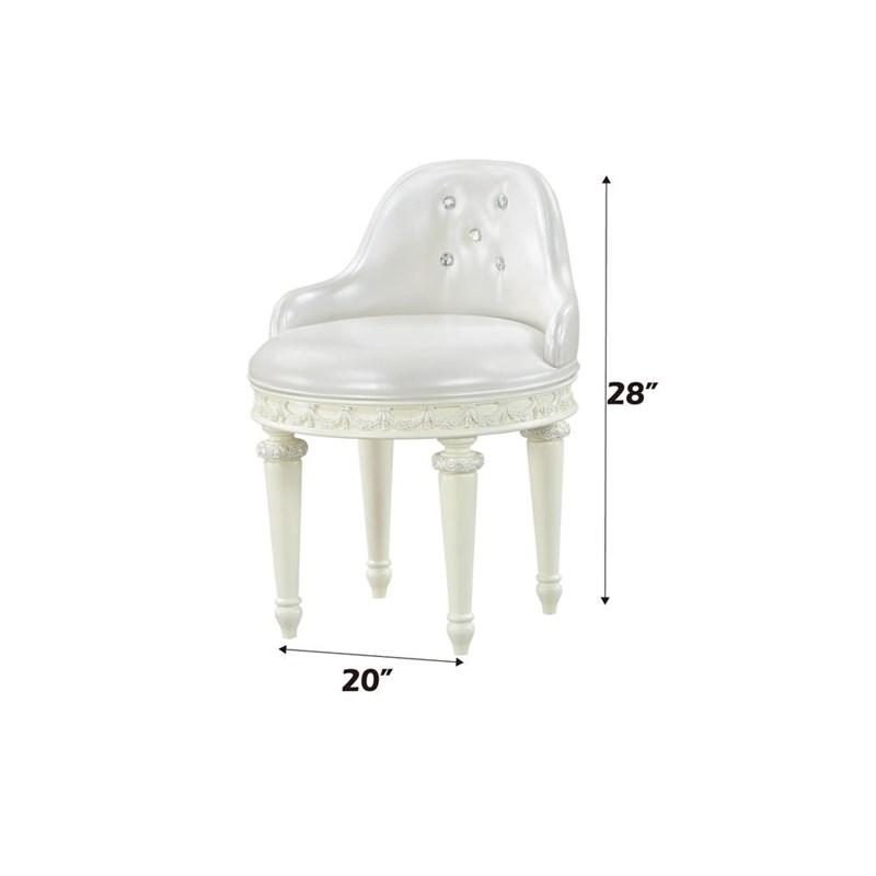 Large Picture of Acme Furniture Dorothy BD02272 Vanity Chair with Swivel
