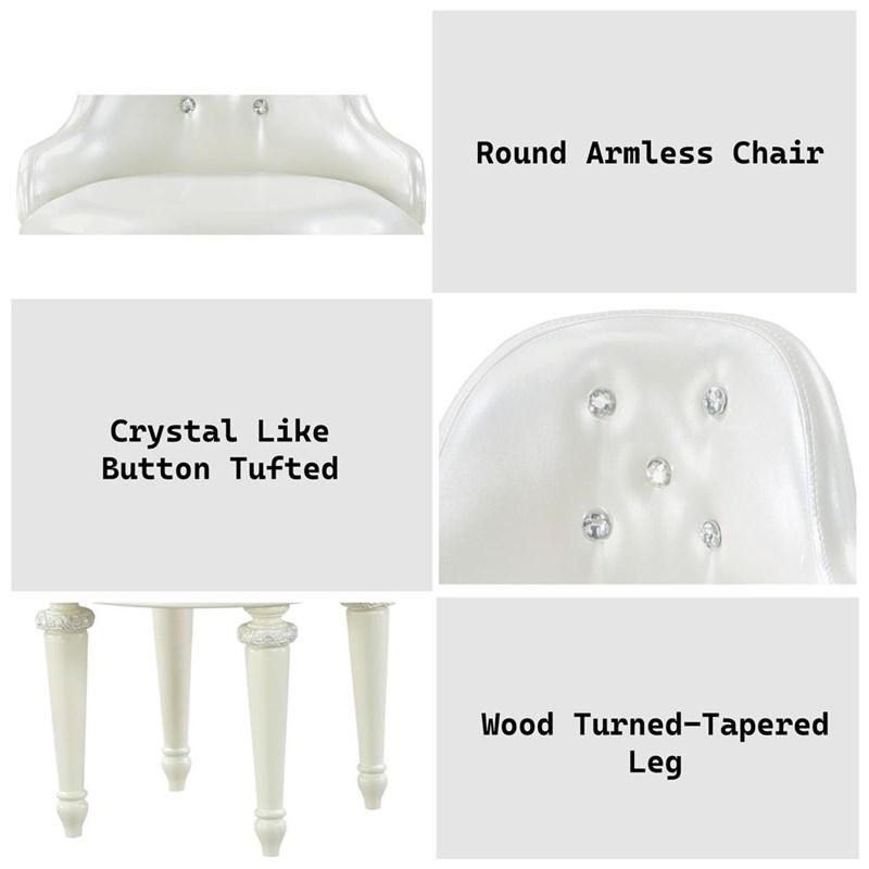 Large Picture of Acme Furniture Dorothy BD02272 Vanity Chair with Swivel
