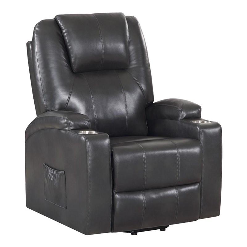 Large Picture of Acme Furniture Evander LV02182 Recliner with Power Lift & Massage