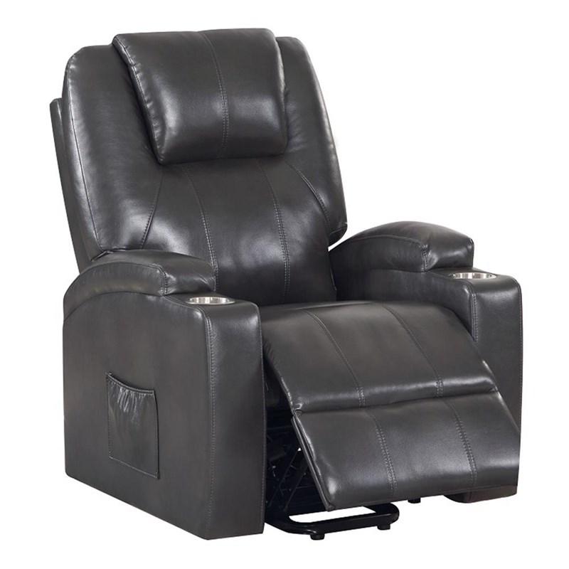 Large Picture of Acme Furniture Evander LV02182 Recliner with Power Lift & Massage