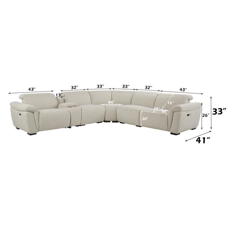 Large Picture of Acme Furniture Dayana LV02680 Power Motion Sectional Sofa