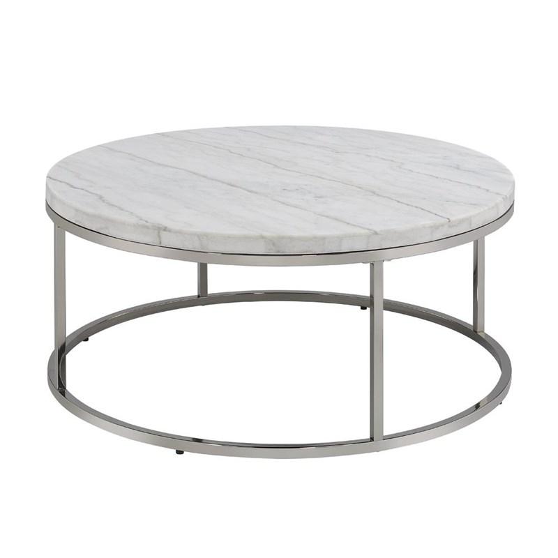 Large Picture of Acme Furniture Zaidee LV02795 Coffee Table with Marble