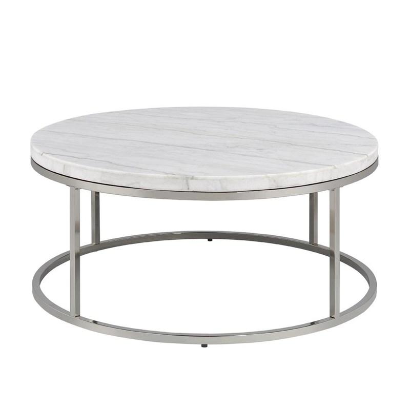 Large Picture of Acme Furniture Zaidee LV02795 Coffee Table with Marble