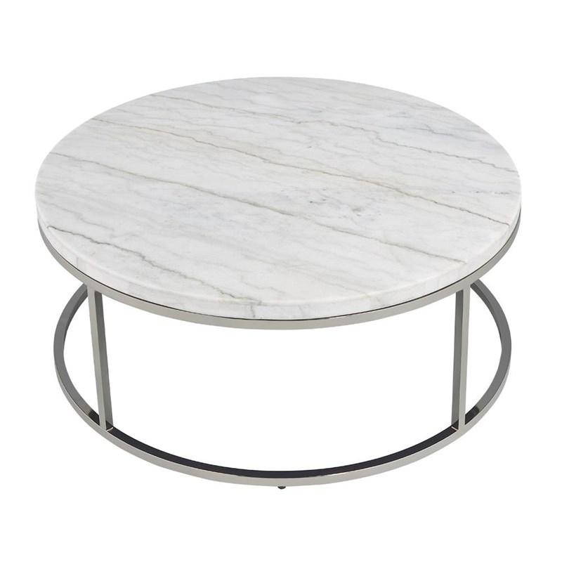 Large Picture of Acme Furniture Zaidee LV02795 Coffee Table with Marble