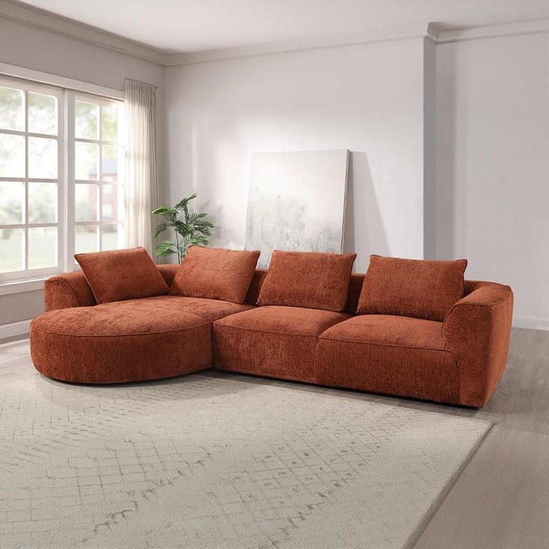 Acme Furniture Aceso LV03240 Sectional Sofa with 4 Pillows