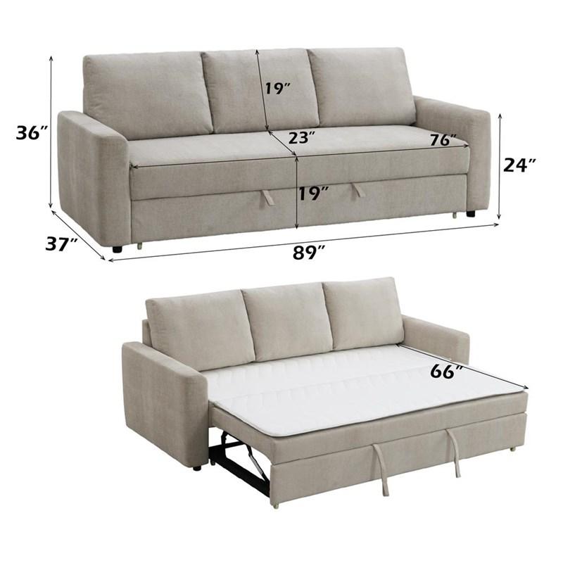 Large Picture of Acme Furniture Leira LV03490 Sofa with Sleeper