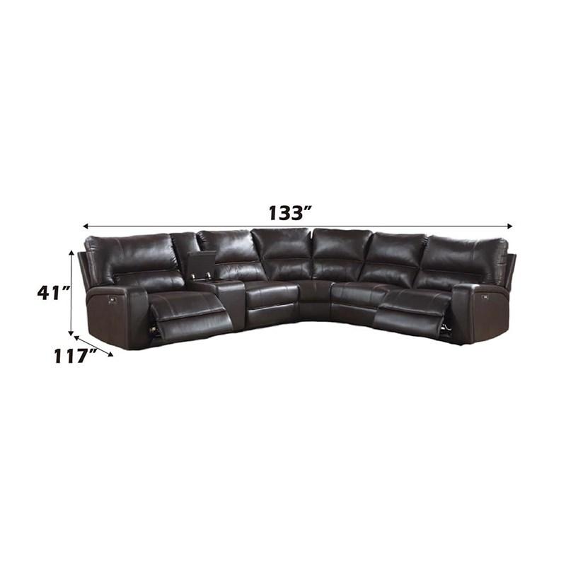 Large Picture of Acme Furniture Saul LV54155 Power Motion Sectional Sofa