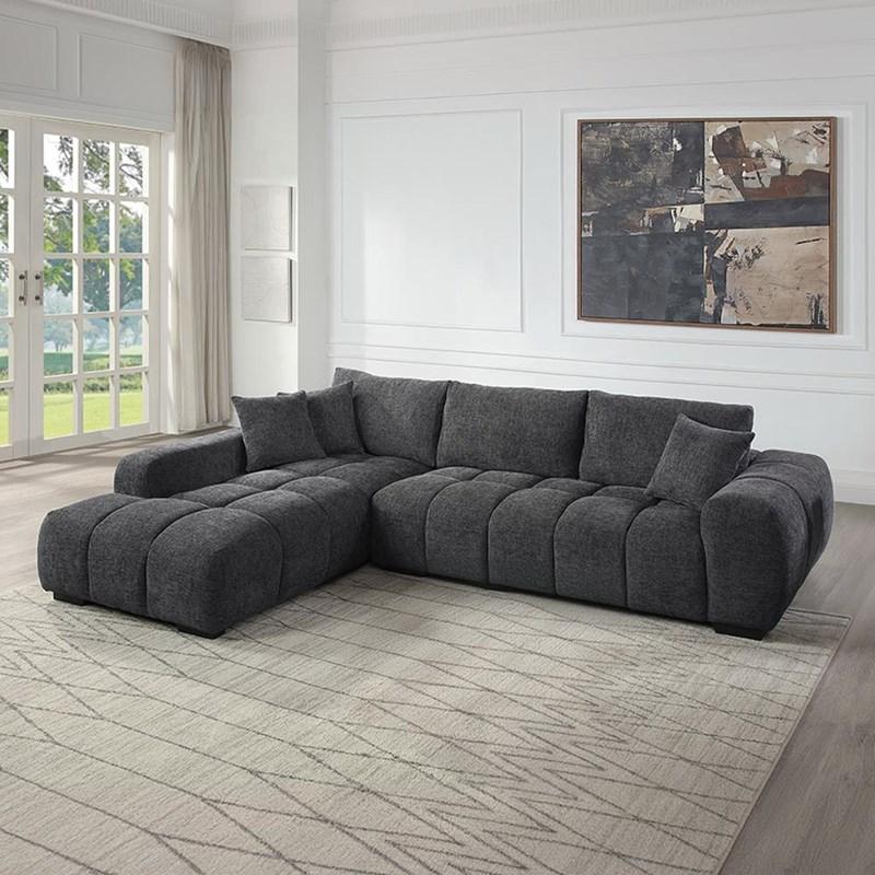 Acme Furniture Chosen LV02720 Sectional Sofa with 3 Pillows