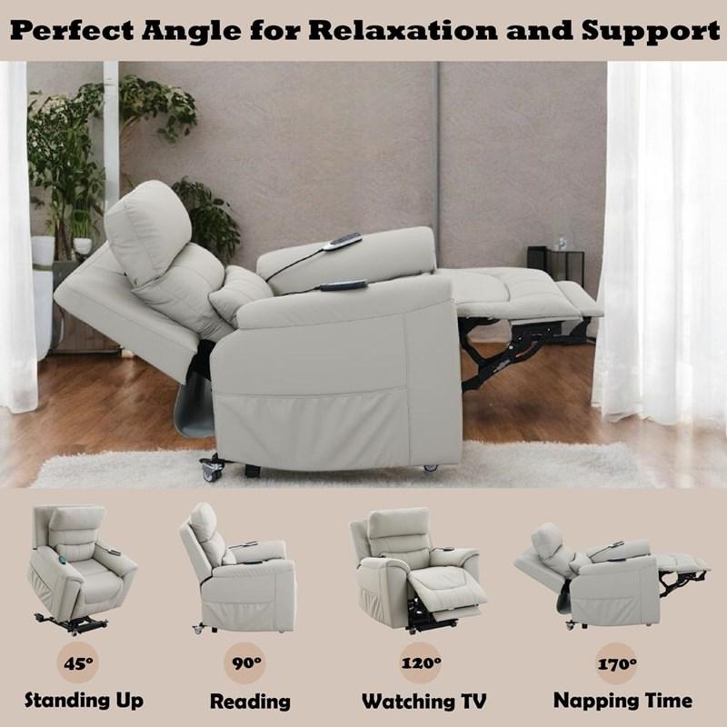 Large Picture of Acme Furniture Marsha LV04273 Power Recliner with Lift & Massage