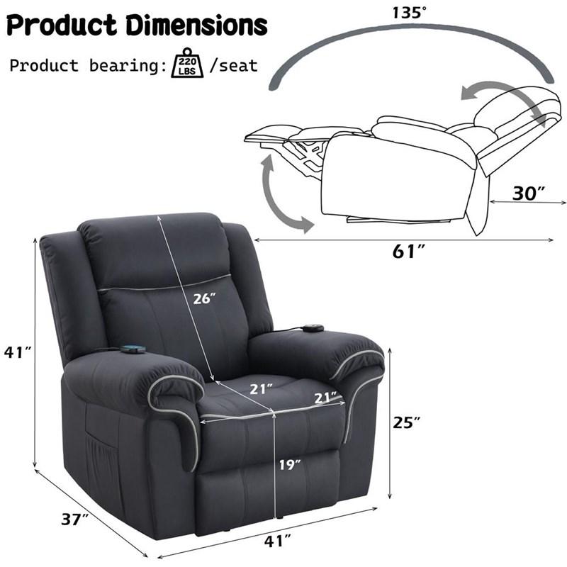 Large Picture of Acme Furniture Domana LV04274 Power Recliner with Lift & Heating & Massage