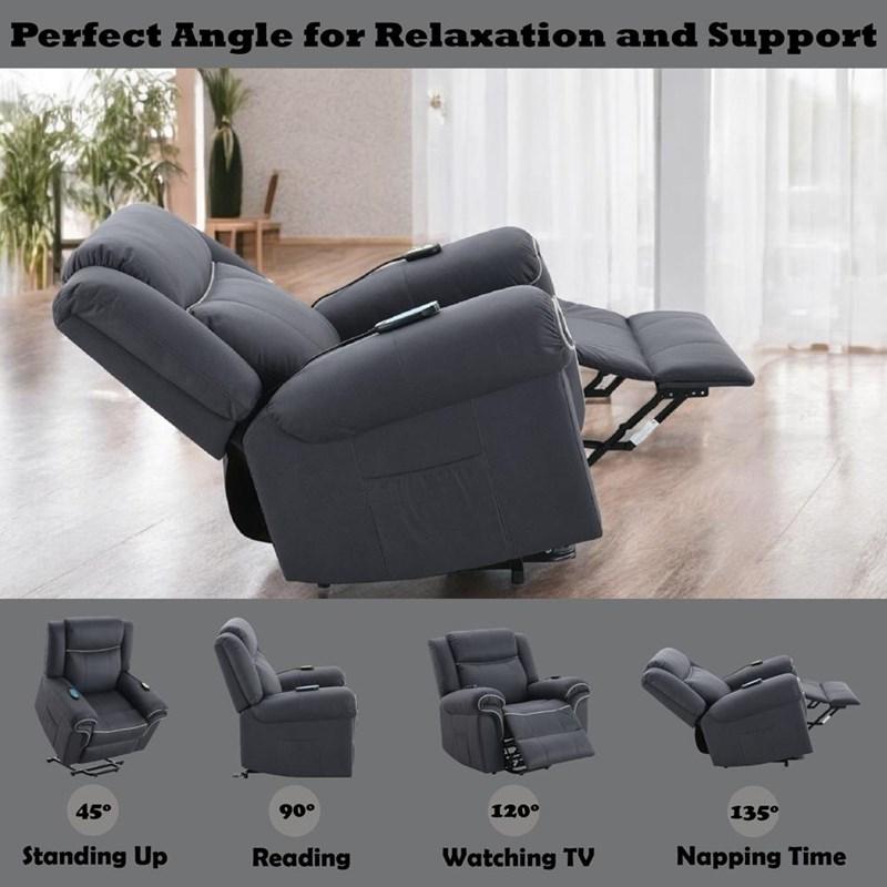 Large Picture of Acme Furniture Domana LV04274 Power Recliner with Lift & Heating & Massage