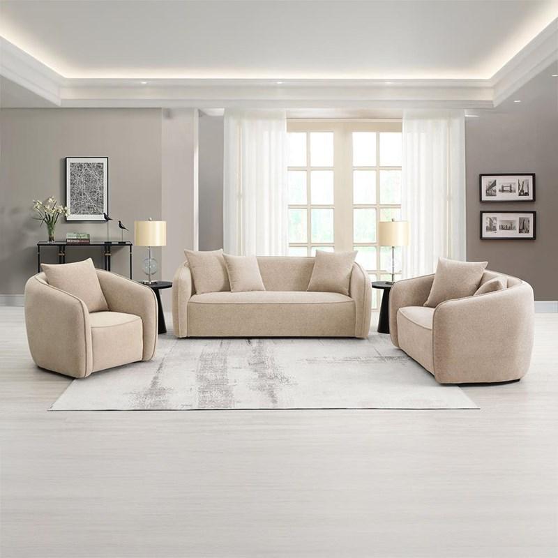 Large Picture of Acme Furniture Keith LV03611 Loveseat with 2 Pillows