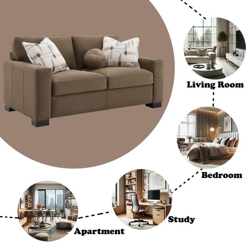 Large Picture of Acme Furniture Darya LV04531 Loveseat with 3 Pillows