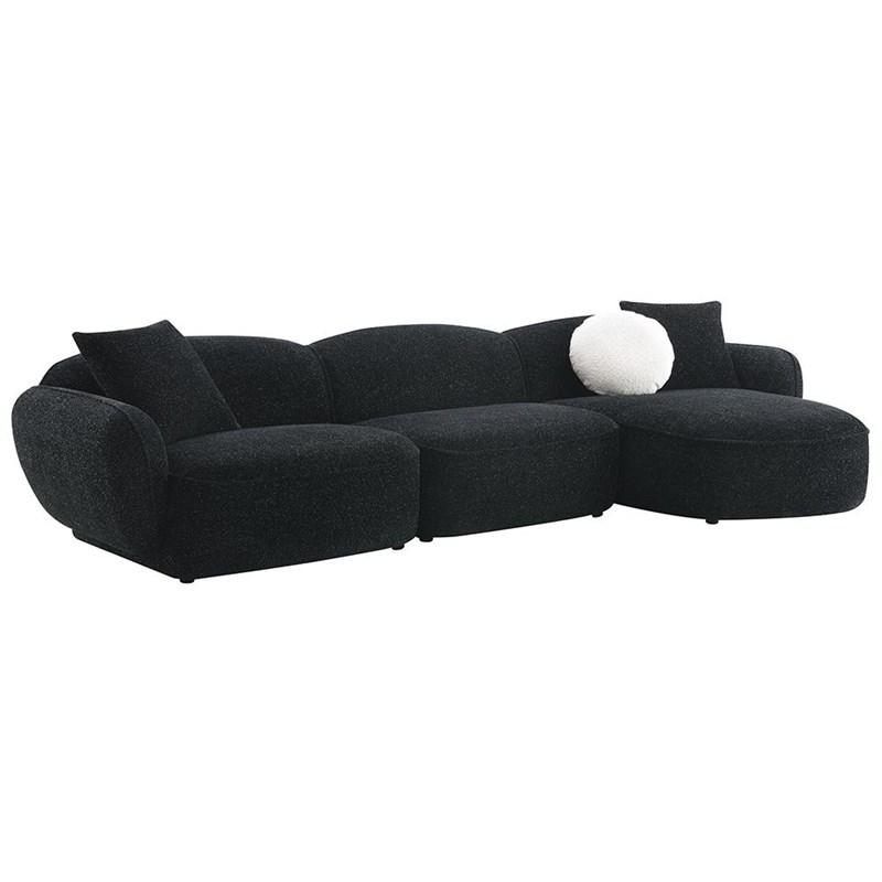 Large Picture of Acme Furniture Lucifer LV03525 Sectional Sofa with 3 Pillows