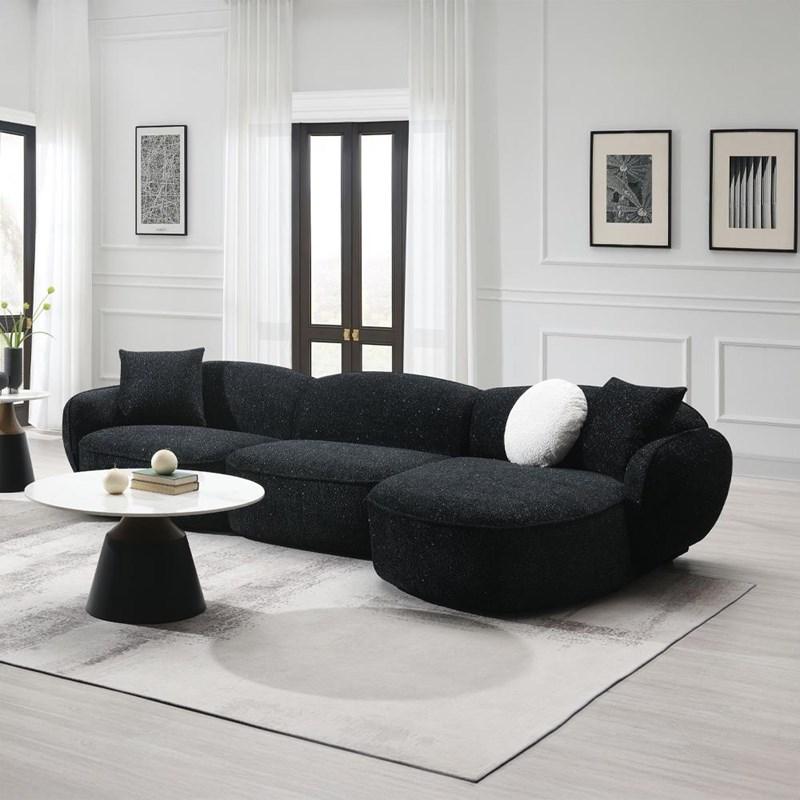 Large Picture of Acme Furniture Lucifer LV03525 Sectional Sofa with 3 Pillows