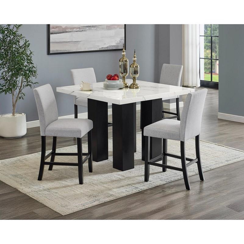 Large Picture of Crown Mark Parkside 1712DV-S-24 Counter Height Chair - Dove