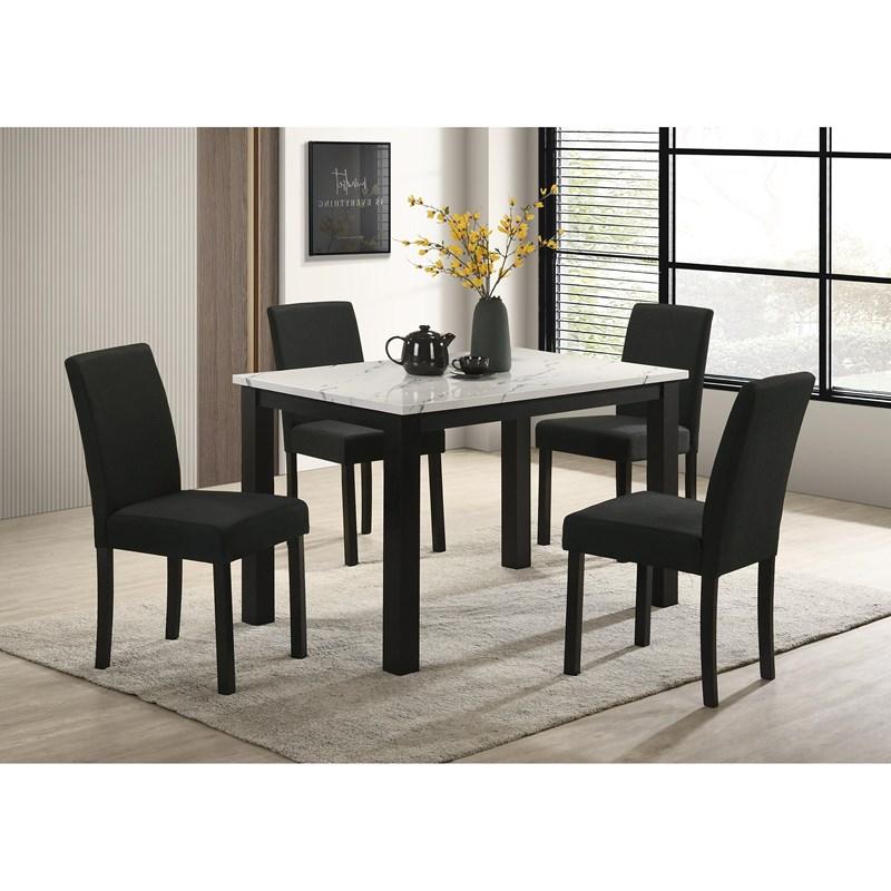 Large Picture of Crown Mark Resia 2120T-3048 Dining Table - White