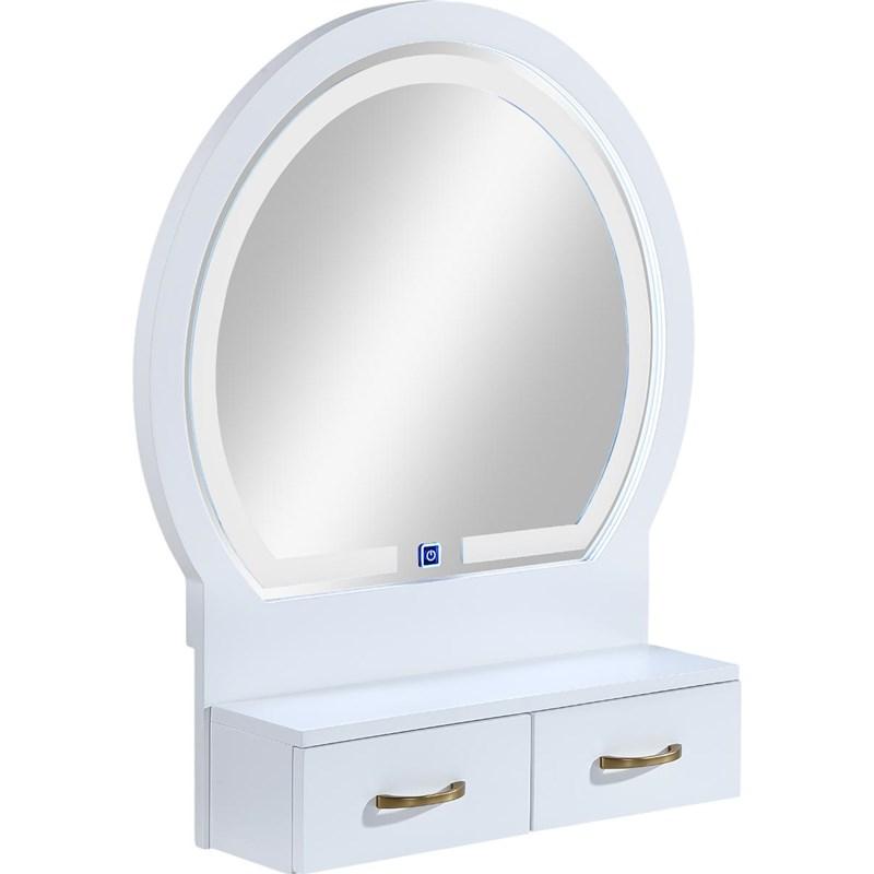 Large Picture of Crown Mark Cecilia 4905SET-WH Vanity Table & Stool - White