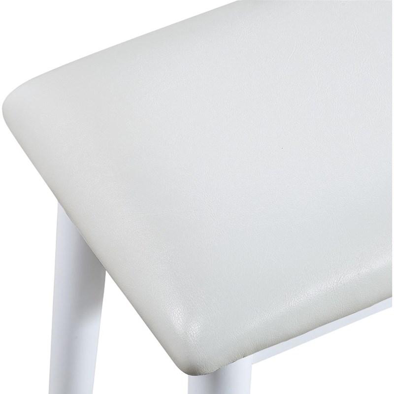 Large Picture of Crown Mark Cecilia 4905SET-WH Vanity Table & Stool - White