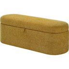 Crown Mark Philipa 4924GD-BENCH Storage Bench - Gold Tweed