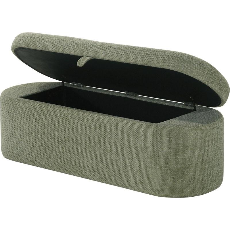 Large Picture of Crown Mark Philipa 4924GR-BENCH Storage Bench - Green Tweed